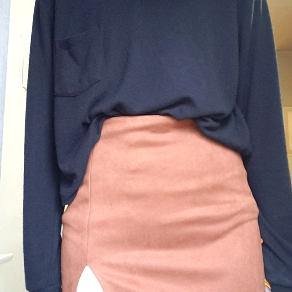 Tan 14 Inch Mini Skirt